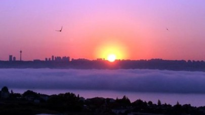 Sis, Büyükçekmece Körfezini Kapladı, Sabah Manzarası Göz Aldı