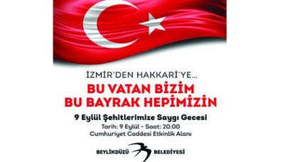 Beylikdüzünden Şehitler için saygı gecesi
