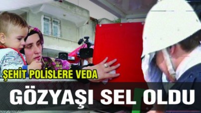Gözyaşı sel oldu! Şehit polislere veda