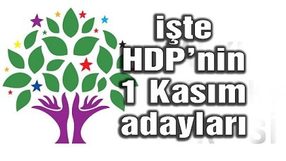 HDPnin 1 Kasım seçimlerindeki milletvekili adayları açıklandı