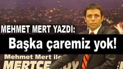 Başka çaremiz yok!