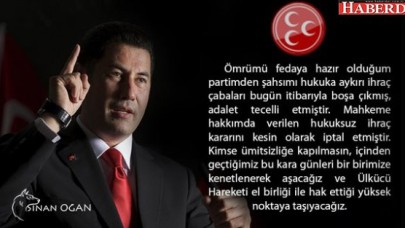 MHPde Sinan Oğan sürprizi