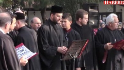 Silivri&#39;de ortodokslar ayin yaptı