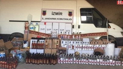 İzmirde sahte içki operasyonu: 4 gözaltı