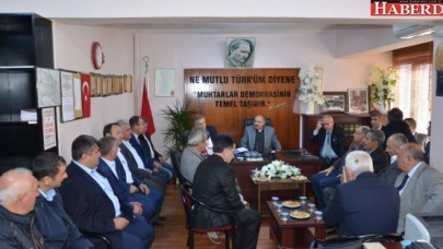 MUHTARLARLA DOĞALGAZ VE ELEKTRİK KONUSU MASAYA YATIRILDI