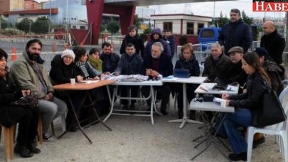 Cumhuriyetten Silivri Cezaevi önünde yazıişleri toplantısı