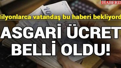Asgari ücret belli oldu