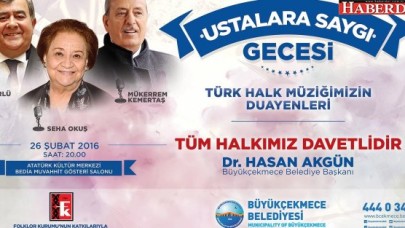 Türk Halk Müziğinin 3 dev ismi Büyükçekmecede buluşuyor