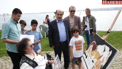 SANATSEVERLER GÖL KENARINDA BULUŞTU