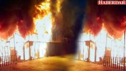 Mülteci kampını ateşe verdiler