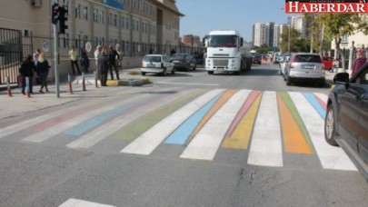 Beylikdüzünde 3 boyutlu yaya geçidi