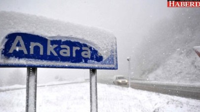 Başkent Güne Kar ile Uyandı