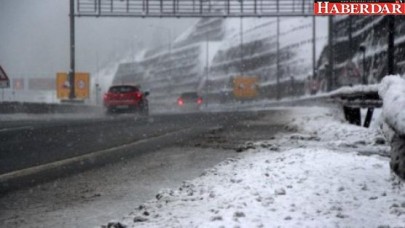 Bolu Dağında 15 santim kar