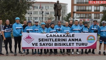 Çatalcalı bisikletliler Çanakkale’ye doğru yola çıktı