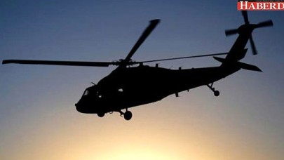 Polisleri taşıyan helikopter düştü!