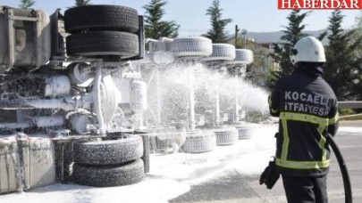 TEMde oksijen yüklü tanker devrildi