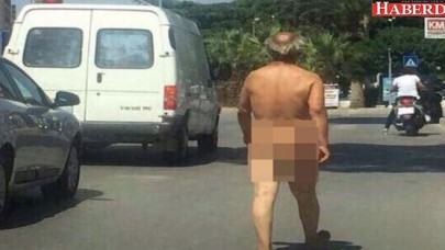 Yok artık! Sıcaktan bunaldı çırılçıplak gezdi