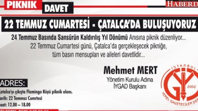 Gazeteciler piknikte buluşuyor