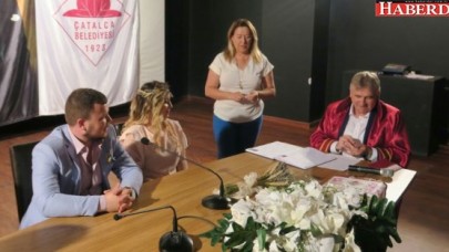 Başkan Cem Kara Atıcılar çiftinin nikâhını kıydı
