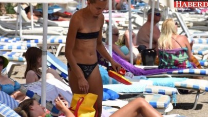 Marmaris sahilleri yabancı turistlere kaldı