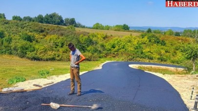 Çatalca yollarında asfaltlama çalışması