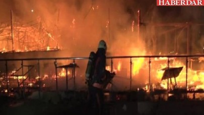 Bakırköyde Balık Restoranı Yandı