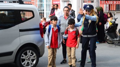 Beylikdüzünde zabıtalar çocuklar için görevde