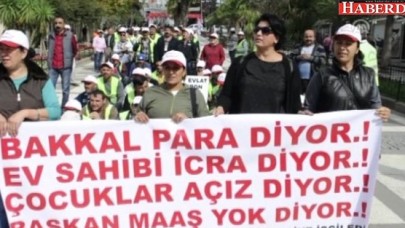 Belediye İşçilerinden Maaş Protestosu