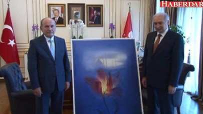 Devir teslim törenine katılmayan Topbaştan ziyaret