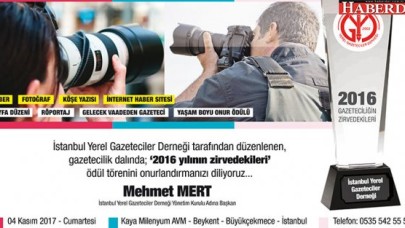 Zirvedeki gazeteciler ödüllendiriliyor