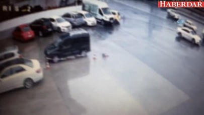 E-5te Kayan Kamyonet Dört Araca Böyle Çarptı