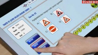 Ehliyet sınavında tablet dönemi