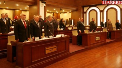 Afrin şehitleri için saygı duruşu