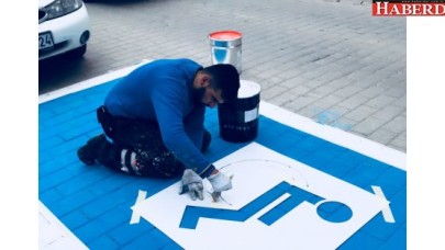 Engelli araç park yerleri düzenlendi