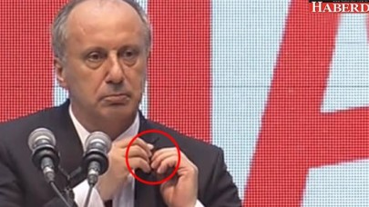 Resmen Aday Olan Muharrem İnce CHP Rozetini Çıkarıp Türk Bayrağı Rozeti Taktı