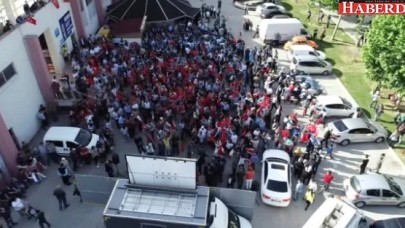 Esenyurtta İsrail Protestosu Havadan Görüntülendi