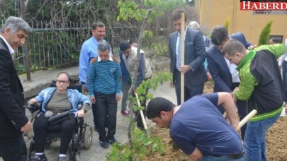 Çiçek ve ağaç dikmenin mutluluğunu yaşadılar