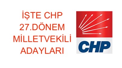 İŞTE CHP 27.DÖNEM MİLLETVEKİLİ ADAYLARI