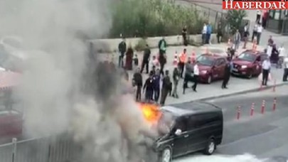 Beylikdüzünde Araç Yangını