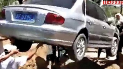 Son isteği yerine getirildi: Otomobiliyle gömüldü!