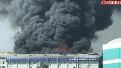 Hadımköyde fabrika yangını