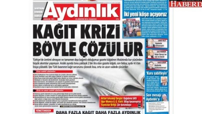 Aydınlıka &quot;yerli ve milli&quot; kağıt müjdesi