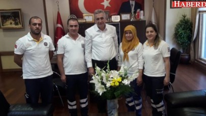 Sağlık Çalışanlarından Başkan Kara’ya Teşekkür Ziyareti