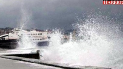 Marmara Denizinde fırtına: Seferler iptal edildi!