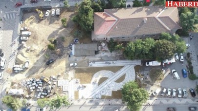 Silivride Kaymakamlık arkası meydan düzenlemesi sürüyor