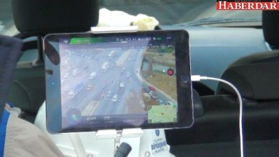 İstanbulda Havadan Trafik Denetimi