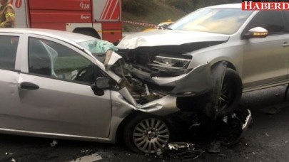 Kontrolden çıkan otomobil dehşet saçtı! Ok gibi saplandı