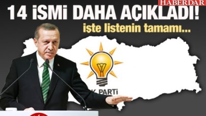 AK PARTİ’DE 14 ADAY DAHA AÇIKLANDI