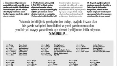 60 ÜYE İYGAD'DAN İSTİFA ETTİ...