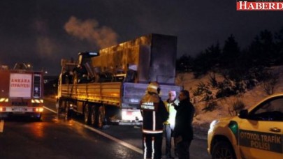 Ankarada TIR yangını